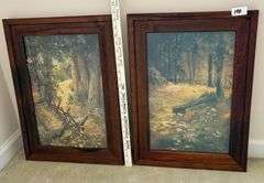2 pc Framed, Signed Art (Located Left Bedroom)
