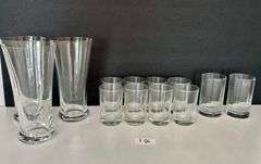 13pc Clear Glass Drinking Glasses (Located in Kitchen)