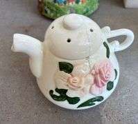 7 pc Glitter Globe, Stone Owls, Mini Teapot (Has Cracks)