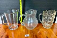 3pc Glass Pitchers (Located in Kitchen)