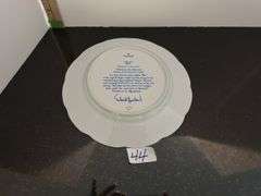 Set of 4 Haviland Limoges porcelain plates, Theater of Seasons (located in dining room) boxes & pape
