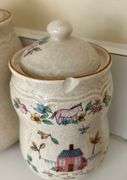 4pc Inter-National Stoneware Made in Thailand Kitchen Canisters (Located in Kitchen)