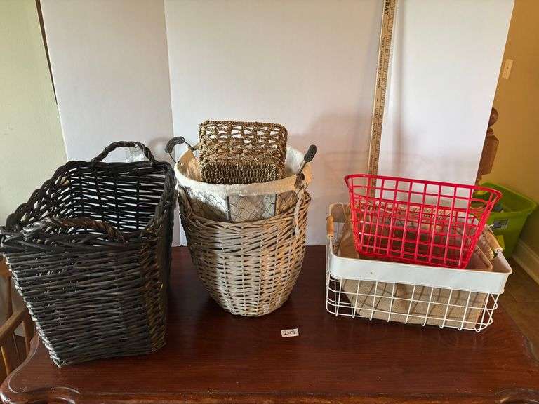 7 pc Assorted Baskets (Located in Living Room)