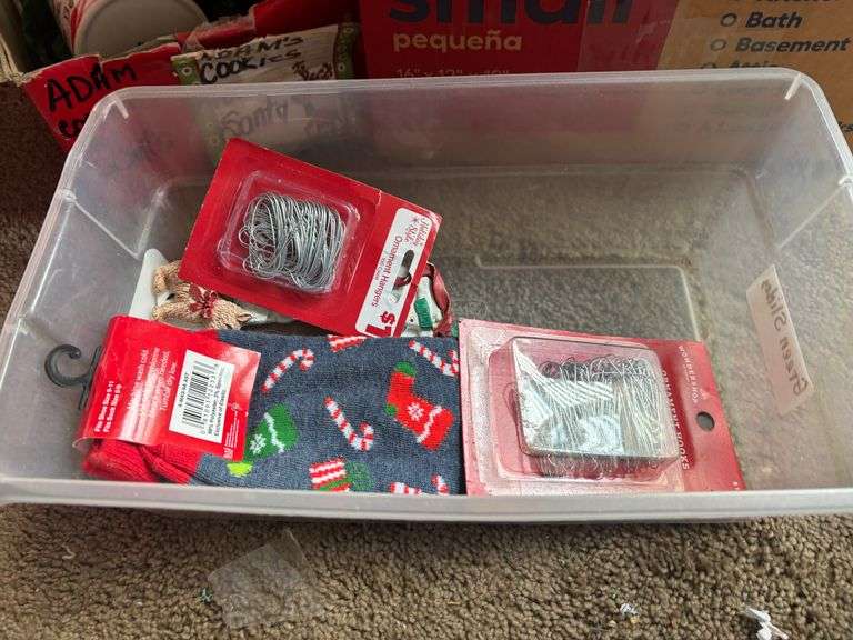 Misc Christmas Bin: Trees, Mug, Socks