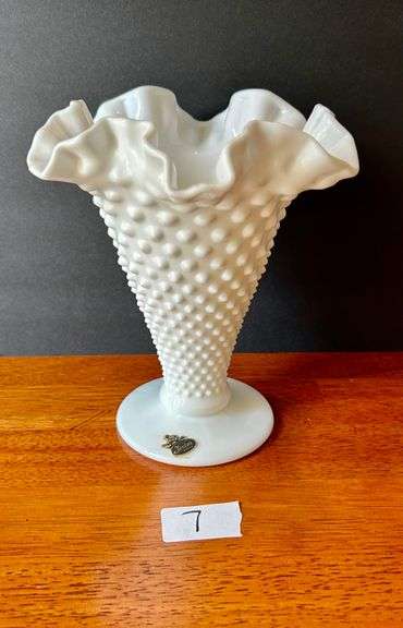 Fenton Milk Glass Vase (Located in Dining Room)