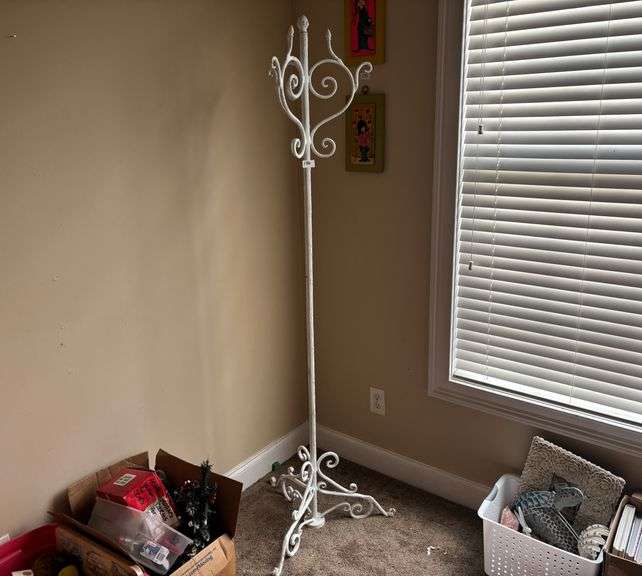 Heavy White Metal Coat Rack (Located in Front Room)