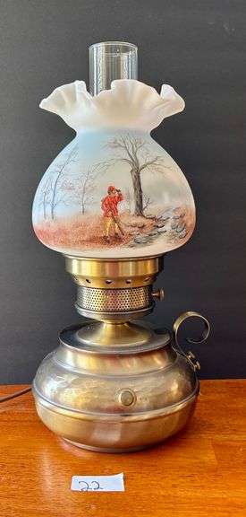 Fenton Art Glass Lamp (Located in Upstairs Back Bedroom To the Left)