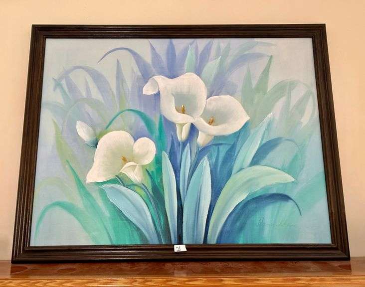 Framed Signed Art 39 3/4”x51 3/4” (Located Upstairs in Living Room)