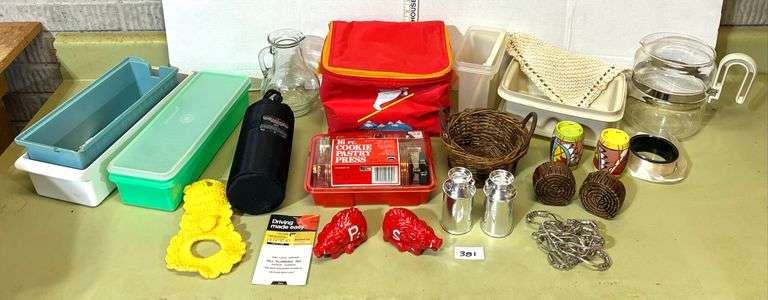 Salt and Pepper Shakers, Tupperware, Pitchers and More (Located Basement Section 2)
