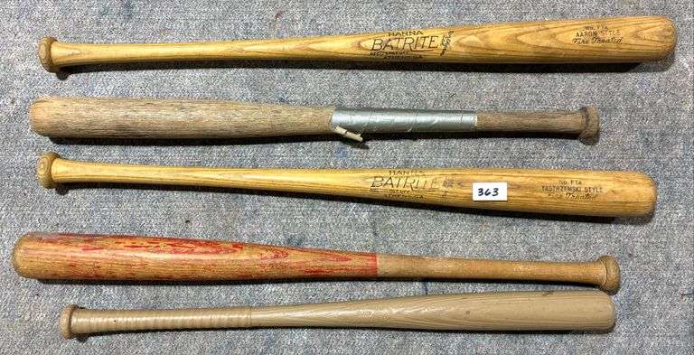 5 Baseball Bats (One Plastic) (Located Basement Section 3)