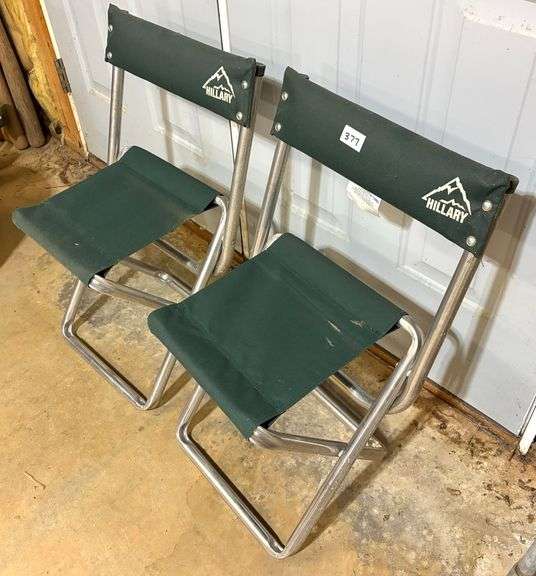 2 pc Canvas Collapsible Chairs,26 1/2” (Located Basement Section 3)