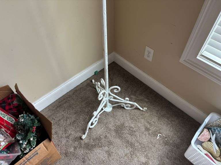 Heavy White Metal Coat Rack (Located in Front Room)