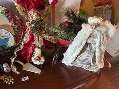 Christmas Dolls, Decorative Plates, and Decor, Stands Not Included (Located in ds Front Room)