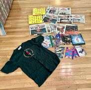 Lot of 1996 Atlanta Olympic Games Trading Pins, Newspapers, Shirt and More  (Located in Master Bedro