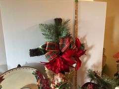 Christmas Dolls, Decorative Plates, and Decor, Stands Not Included (Located in ds Front Room)