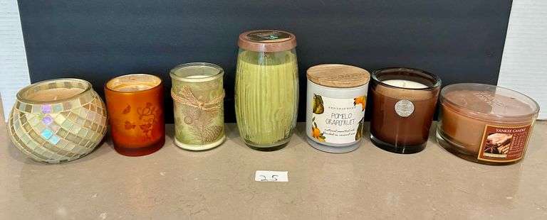 7pc Candles (Never Used) (Located in Living Room)