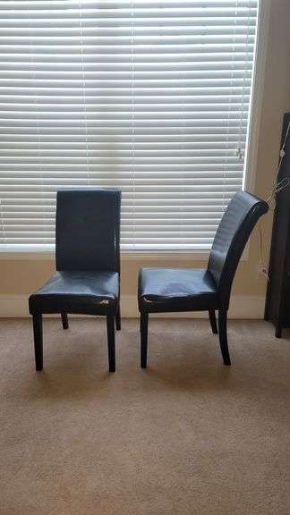 2pc Black Dining Chairs