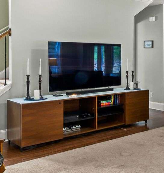 Coalesse Exponenrs credenza w/Clarus glass topper (Contents Not Included)