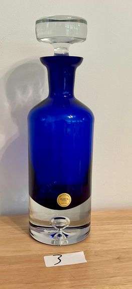 Block Blown Crystal Decanter (Located in Dining Room)