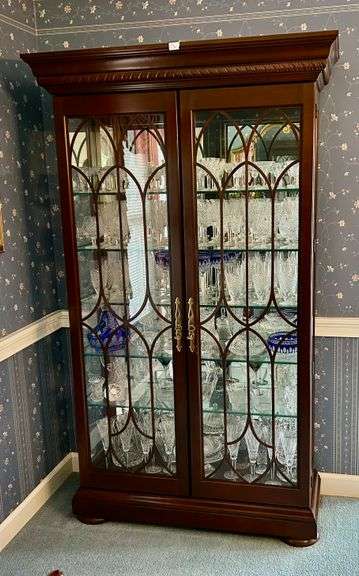 Glass Display Curio Cabinet (Contents Not Included)(Located in Dining Room)