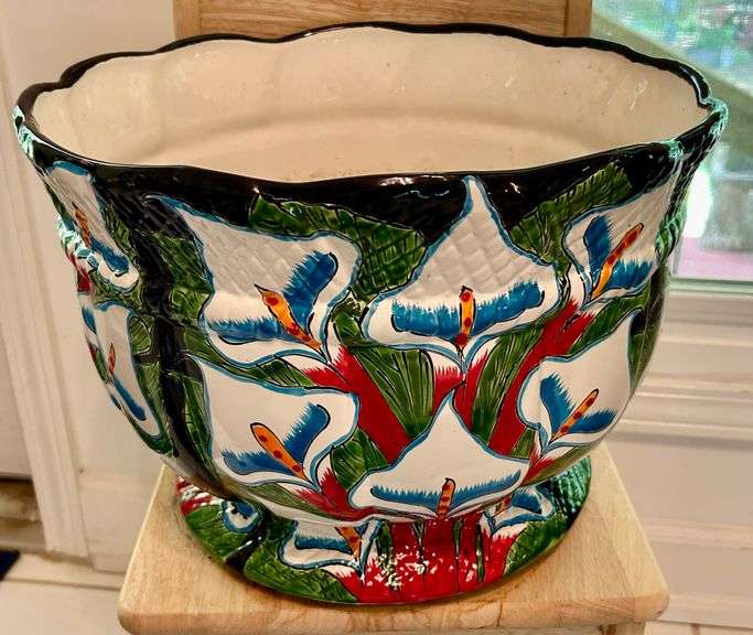 Talavera Ceramic planter (Located in Sunroom)