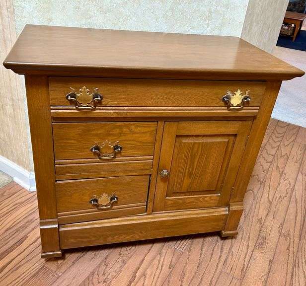 Cabinet/ Washstand 28 3/4”x31 7/8” (Located Near Front Door)