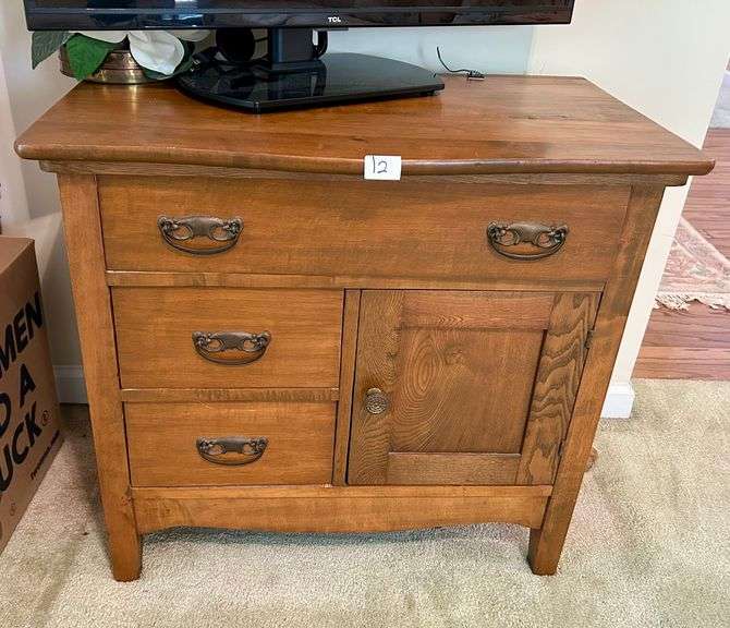 Washstand/Cabinet 3 drawers and door 27.5”x29 3/4” (Located in Front Room Near Front Door)