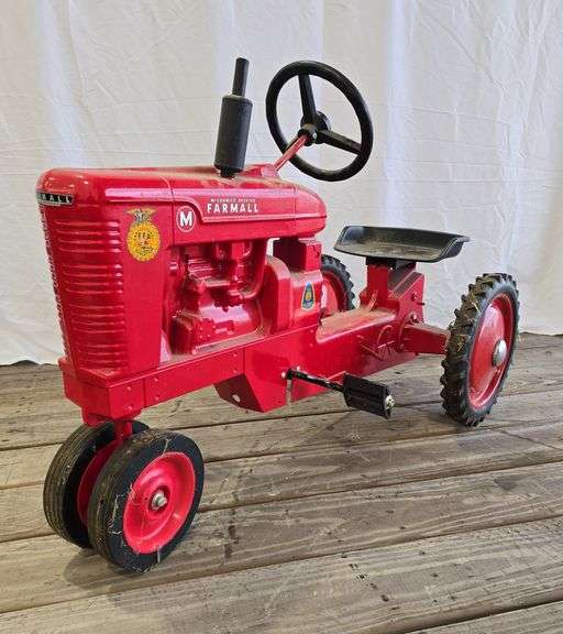 ERTL McCormick-Deering Farmall M metal pedal tractor with FFA stickers
