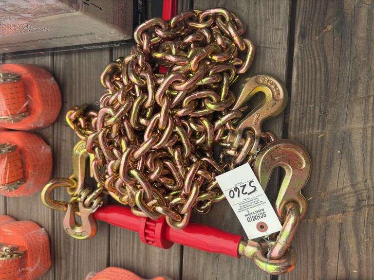thumbnail image 2 of 20ft G70 Transport Tow Chain With Binder & Hooks - 3/8" Diameter, 6600 Lbs 2 of 4