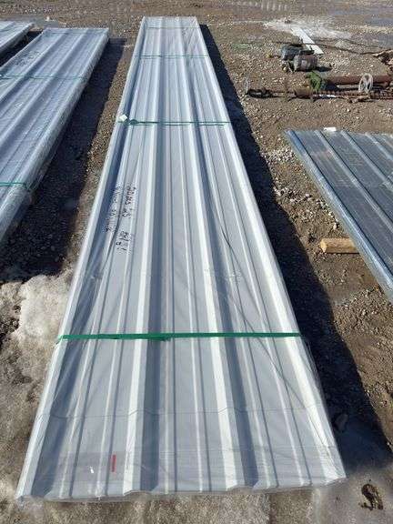Reverse Run R Panel 20pcs of white 25ft long 24ga R-panel reverse run roofing metal ...