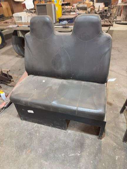 2-Seater Leather Seat Out of a Tandem Truck, still good shape