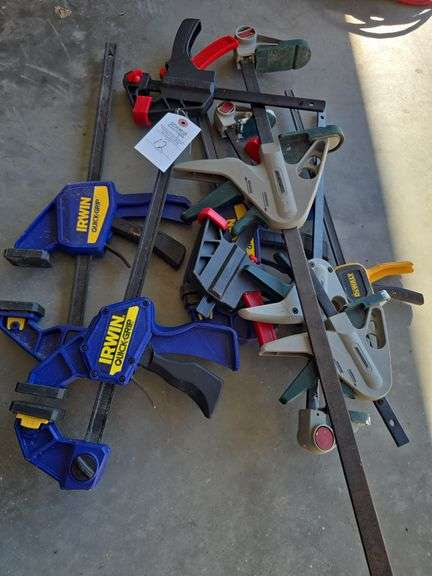 Assortment of wood bar clamps
