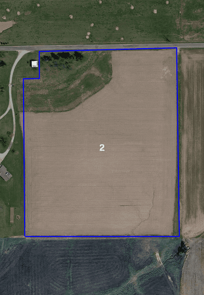 Tract 2: 13.3 +/- Surveyed Acres (11.69 +/- Tillable); Soil PI 100.6 Located in Section 23, Smallwood Township, Jasper County, IL  Road Frontage on 100N & 1000th St.  Ideal building site or hobby farm!