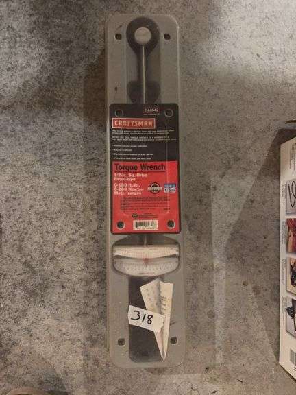 Craftsman 1/2" driven torque wrench - Schmid Auction