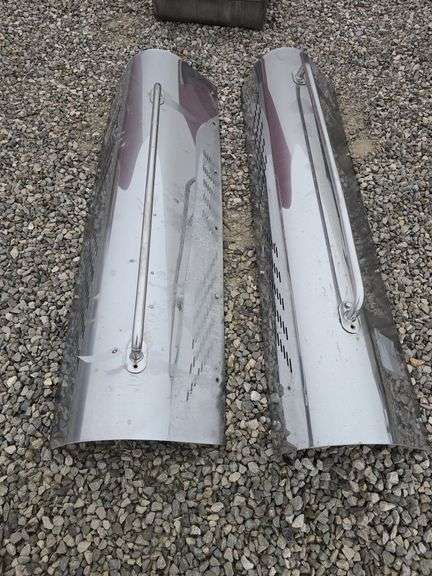 2 Exhaust heat shields with handles