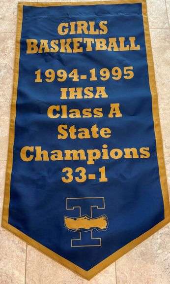 Girls Basketball 1994-1995 IHSA Class A State Champions 33 - 1 Banner • 24" x 48"