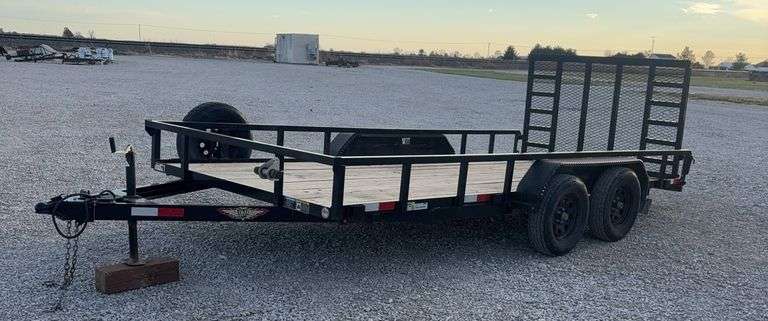 2019 Lamar Tandem Axle Utility Trailer with rear fold down gate