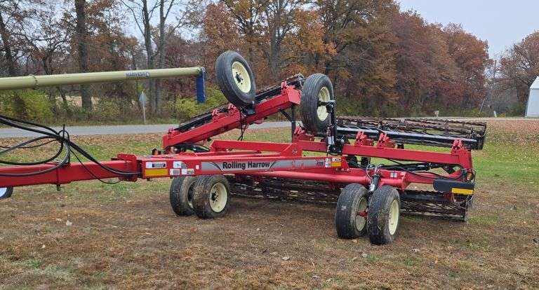 Unverferth 1225 Rolling Harrow, 31ft, double basket, buster bar, s/n- A58760146