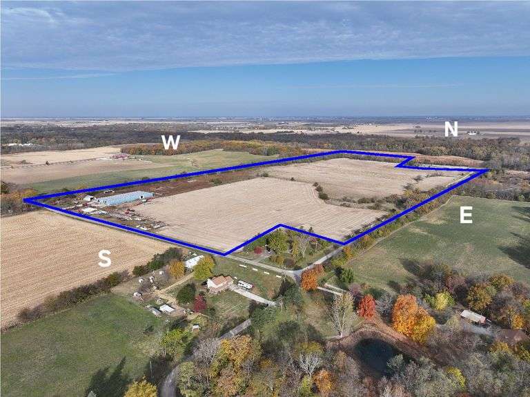 78.48 Surveyed Acres Located in Sec 3 Hudson Township, McClean County, IL 21.01 Acres Currently Farmed w/soil P.I. 117.2, 58.49 + or of pasture w/soil PI 105. Incredible farm & Whitetail Deer hunting! 216’x110’ metal building, metal beams, 24’ distance between beams, 72x30’ concrete pad &  48’x30’ is heated workshop that can be closed off, 12 horse stalls some fixed for storage, sizes of 12’x11’ & 16’x11’, bathroom & sink in horse stall area, roll up 12’ & 20’ door on south side, middle sliding door on north side & sliding barn door on the east side, 36’x78’ Quonset Machine Shed, small calving barn & small grain bin.  Auction Staff will be present for viewing on Tues. Nov 18th 9am-12Noon and Monday Dec. 8th 10am-4:00PM