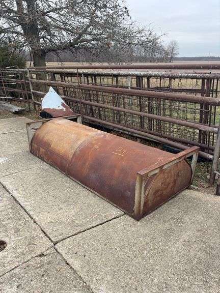 8ft steel animal trough, mineral feeder