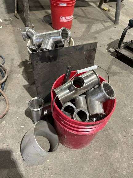 Assortment of Stainless tubing and Ts, and elbows