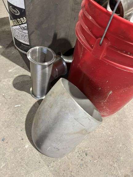 Assortment of Stainless tubing and Ts, and elbows
