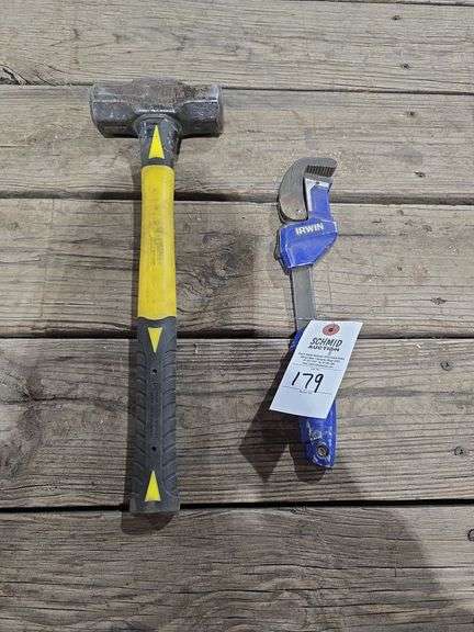 Irwin Vise-Grip Pipe Wrench and Mini Sledgehammer