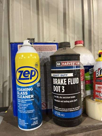 Assortment of Lubricants and Glass Cleaner, Adhesive, and Starting Fluid