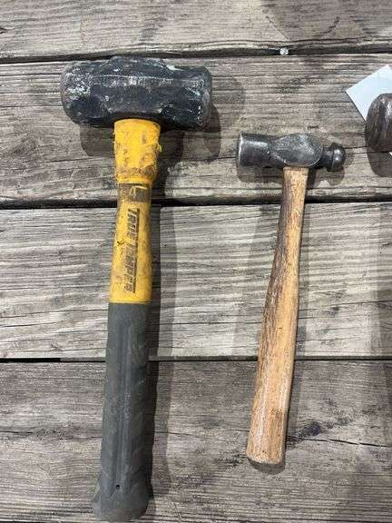 2 Mini Sledgehammers and 1 ball peen hammer