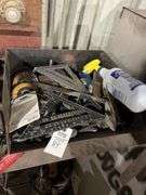Squares, grinding wheels, wire brush, puddy knives, and misc.