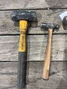 2 Mini Sledgehammers and 1 ball peen hammer