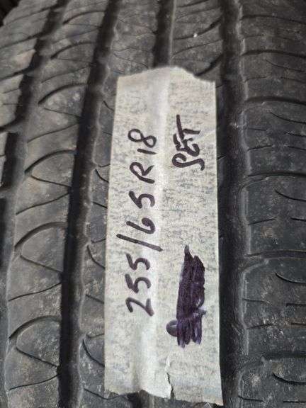 4 Goodyear Fortera 255/65R18 tires no rims. - Schmid Auction