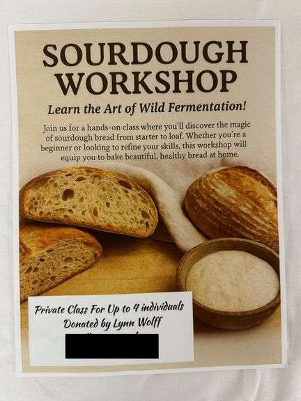 Sourdough Workshop donated by Lynn (Bushur) Wolff