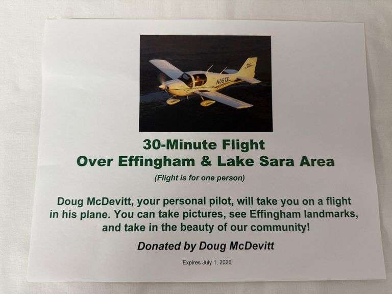 Flight Over Effingham donated by Doug McDevitt